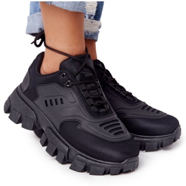 Sneakers Da Donna Nere Su Suola Larga Nero New York