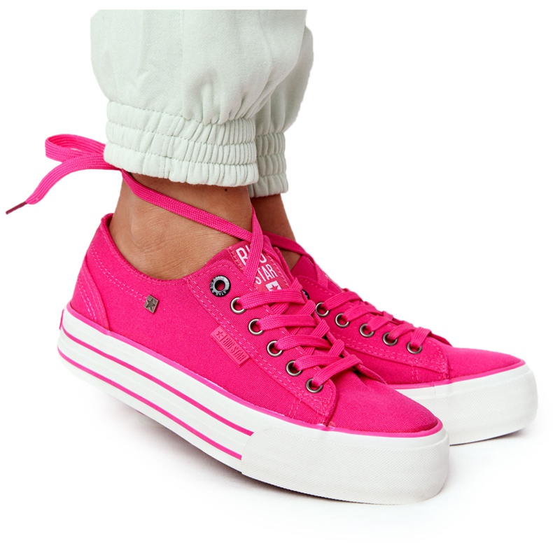 Sneakers Donna On The Big Star HH274054 Fucsia rosa