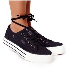 Sneakers da donna sulla piattaforma Big Star HH274056 Czarme nero