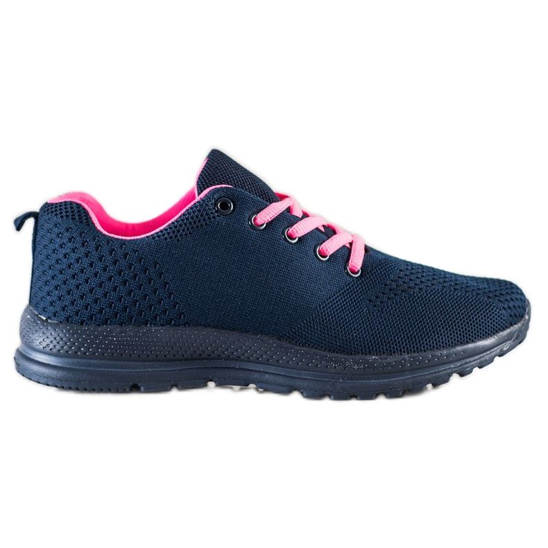 SHELOVET Scarpe sportive leggere blu navy rosa