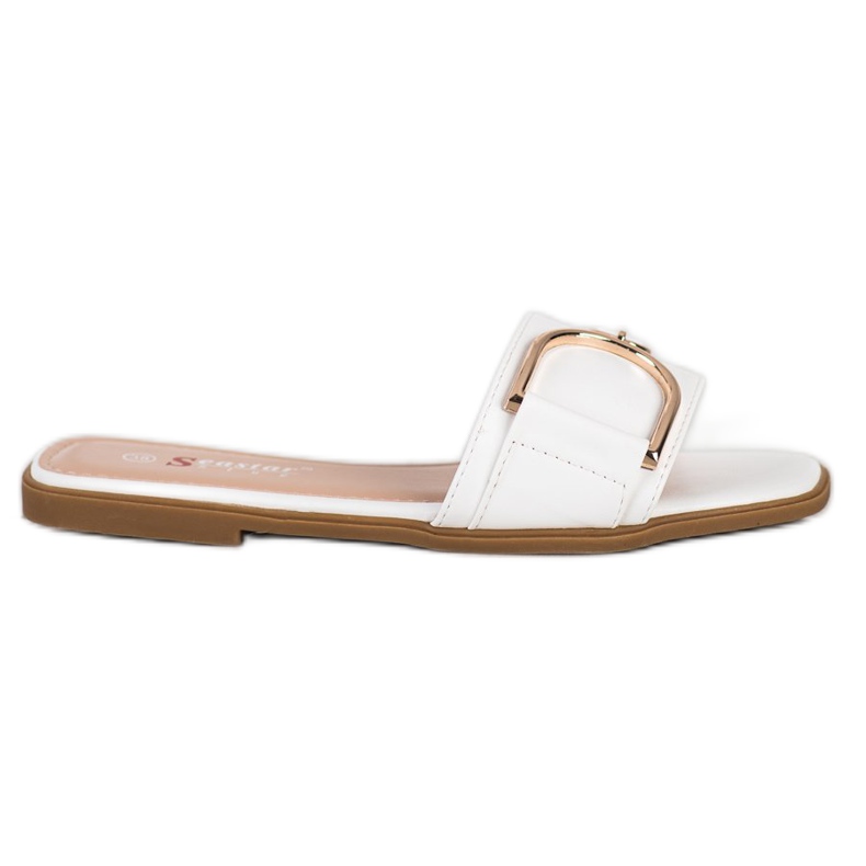 Seastar Pantofole Eleganti Con Ornamento bianca