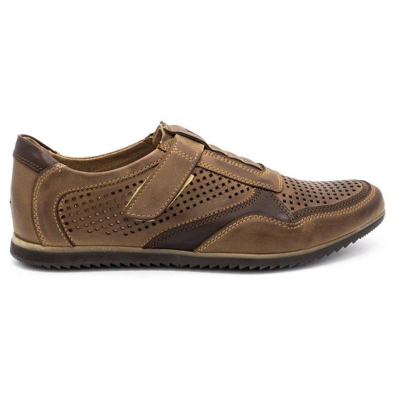 Polbut Scarpe casual da uomo in pelle 2102/2L marrone