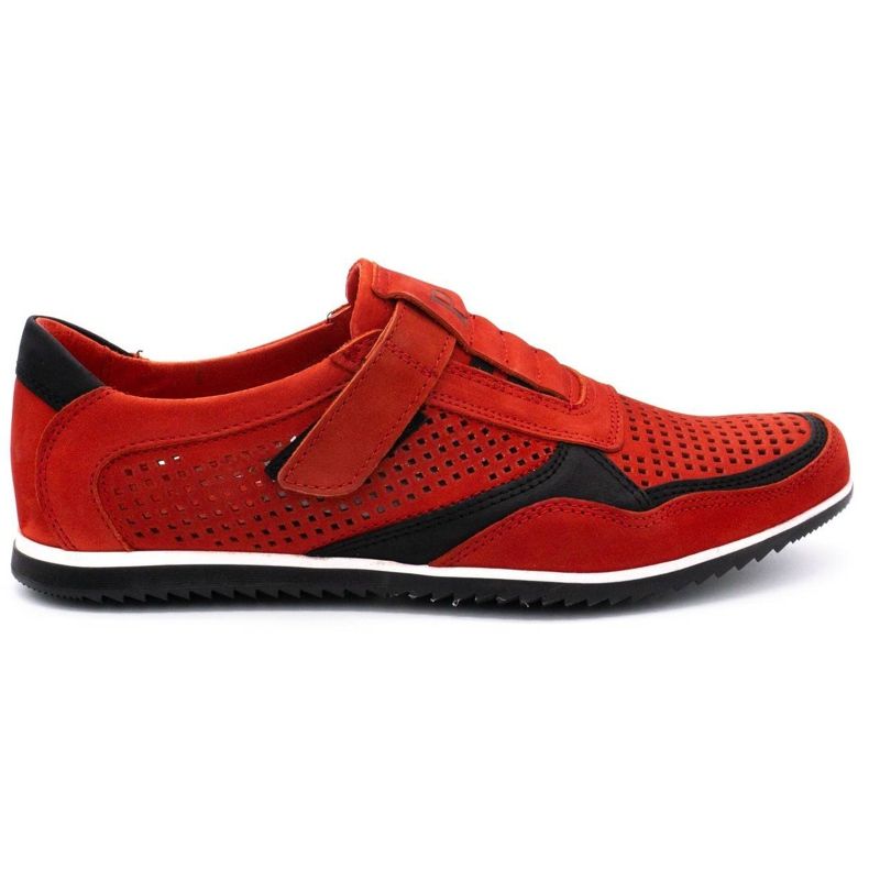 Polbut Scarpe casual da uomo in pelle 2102/2L rosse rosso