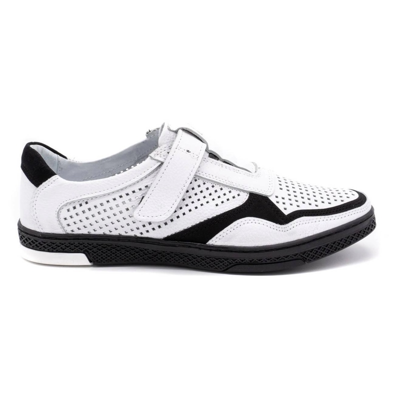 Polbut Scarpe casual da uomo in pelle 2102L bianche bianca