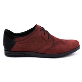 Polbut Scarpe da uomo in pelle 2103 bordeaux rosso