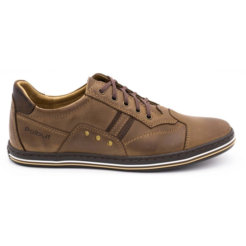 Polbut 1801 scarpe da uomo casual marroni marrone