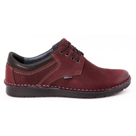 Kampol Scarpe casual da uomo 11/34 bordeaux rosso