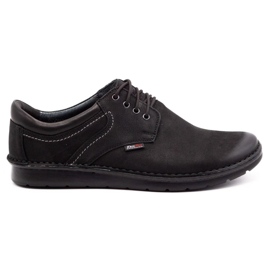 Kampol Scarpe casual da uomo 11/3 in nabuk nero