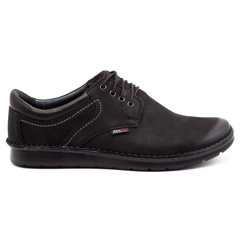Kampol Scarpe casual da uomo 11/3 in nabuk nero