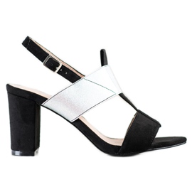 Eleganti sandali VINCEZA nero d'argento
