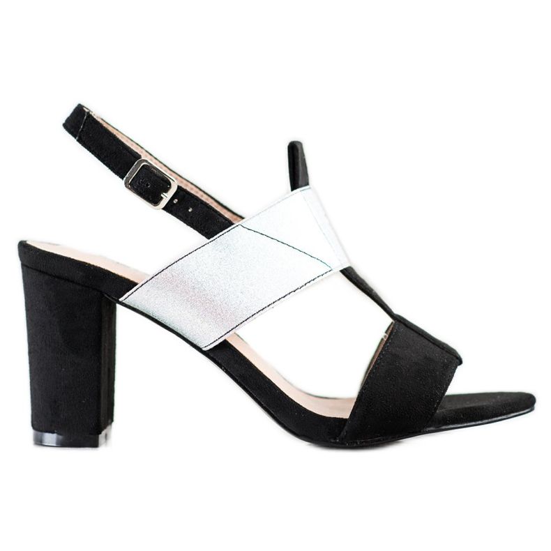 Eleganti sandali VINCEZA nero d'argento