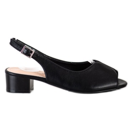 Sergio Leone Comode décolleté open toe nero