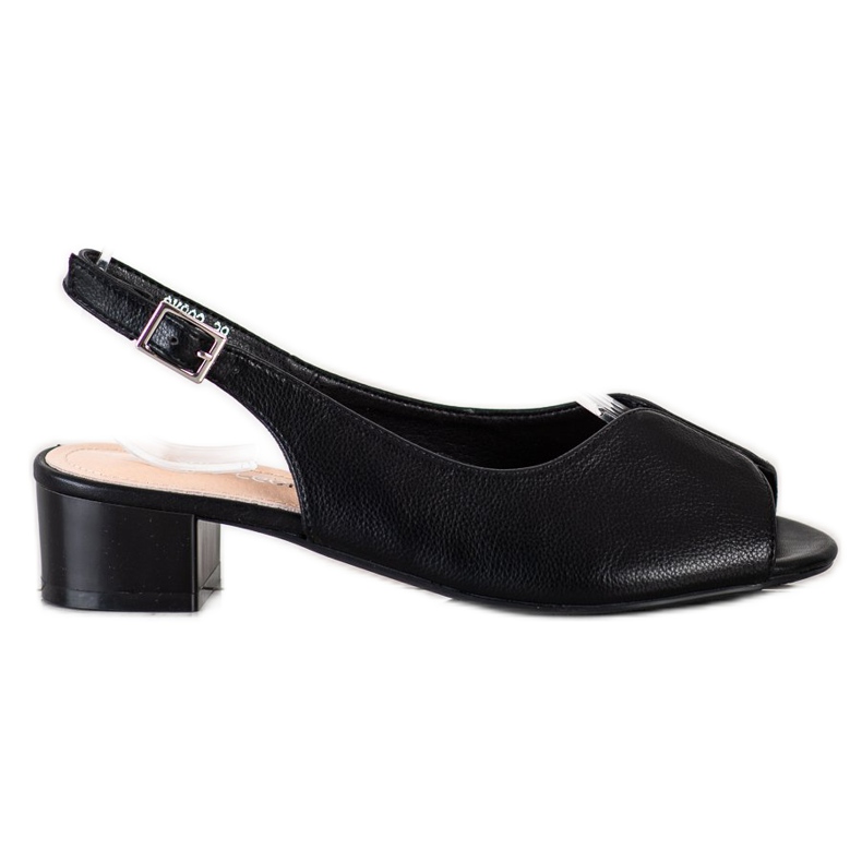 Sergio Leone Comode décolleté open toe nero
