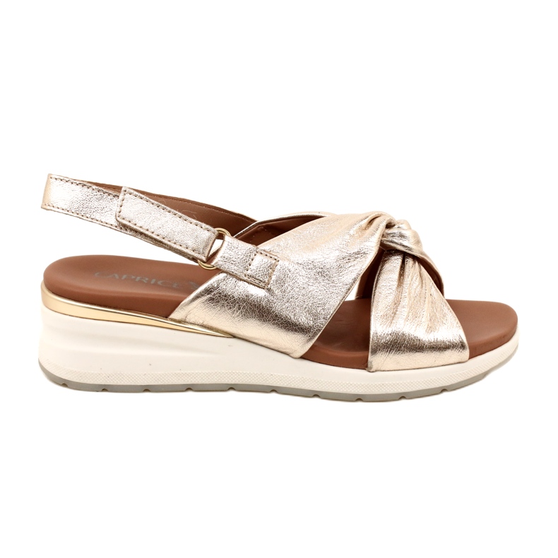 Caprice Sandali in pelle di metallo Platino 9-28300-20 959 d'oro