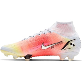 Nike Mercurial Superfly 8 Elite Mds Fg M CV0959 108 scarpe da calcio rosso, bianco, arancione arance e rossi