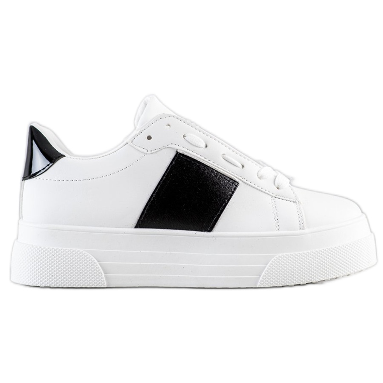 SHELOVET Sneakers Con Ecopelle Sulla Piattaforma bianca