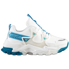 SHELOVET Sneakers Con Inserti Moda Blu bianca