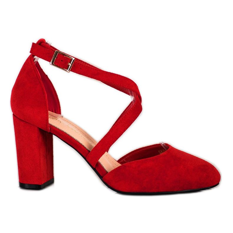 Décolleté Con Fibbia Sergio Leone rosso