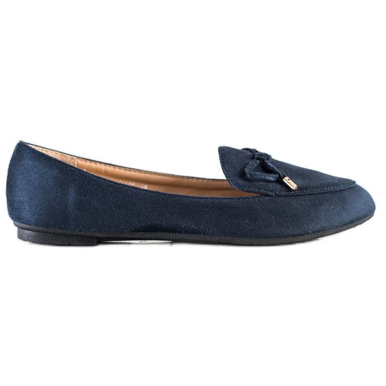 Abloom Signori in pelle scamosciata con fiocco blu