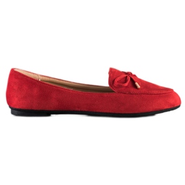 Abloom Signori in pelle scamosciata con fiocco rosso