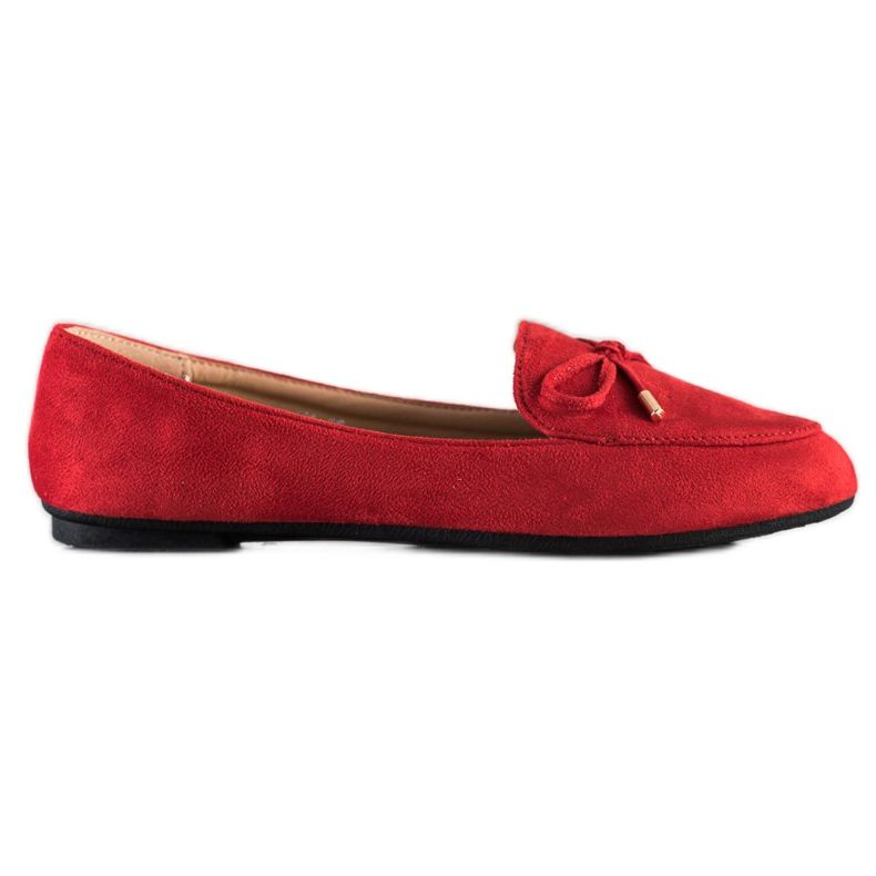 Abloom Signori in pelle scamosciata con fiocco rosso