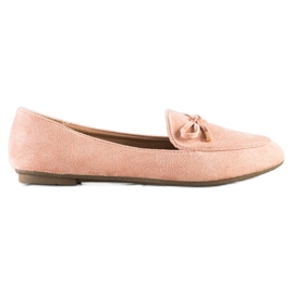Abloom Signori in pelle scamosciata con fiocco rosa