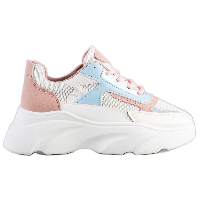 SHELOVET Sneakers colorate sulla piattaforma bianca multicolore
