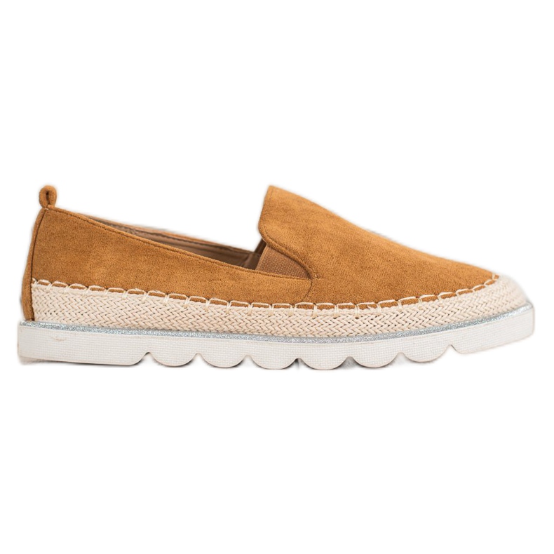 SHELOVET Slipons in pelle scamosciata per la primavera marrone
