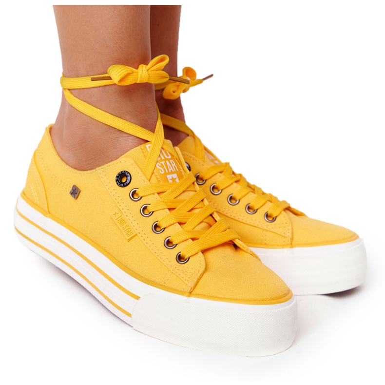 Sneakers da donna Big Star HH274055 Gialle giallo