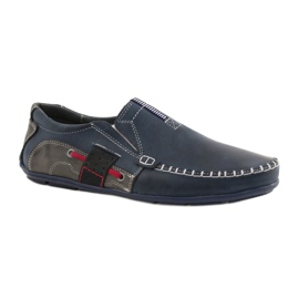 Mario Pala Mocassini da uomo 834 blu navy rosso grigio