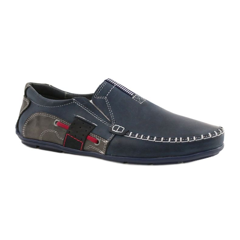 Mario Pala Mocassini da uomo 834 blu navy rosso grigio