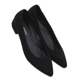 Nero Décolleté tacco basso nero CL70P Nero