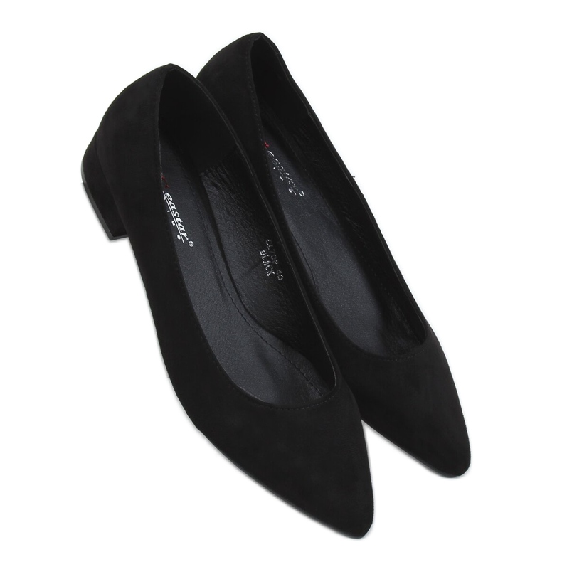 Nero Décolleté tacco basso nero CL70P Nero