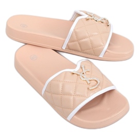 Pantofole da donna beige BG77P Beige