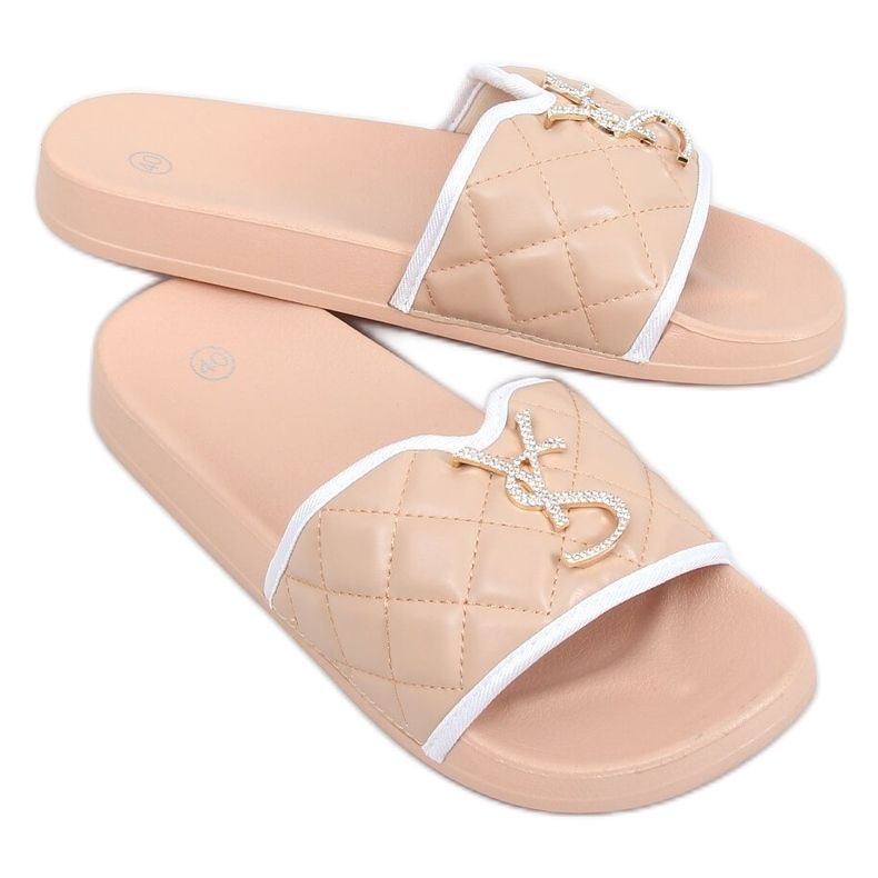 Pantofole da donna beige BG77P Beige