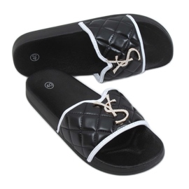 Pantofole nere BG77P da donna nere nero