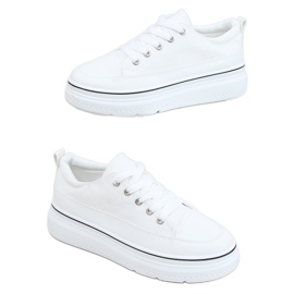 Sneakers suola alta bianca BL228P White