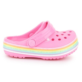 Crocs Crocband Rainbow Glitter Clg K 206151-669 rosa