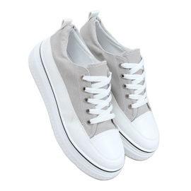 Grigie BL228P Sneakers grigie con suola alta grigio