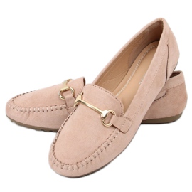 Mocassini da donna beige 0F219 Beige