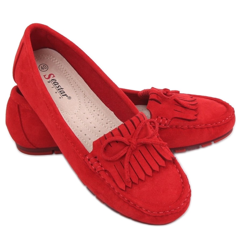 Rosso Mocassini donna rosso GS11P Rosso