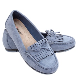 Blu Mocassini da donna GS11P Blu