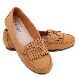 Mocassini da donna color cammello GS11P Tan marrone