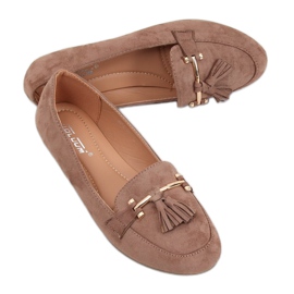 Mocassini da donna beige 9988-159 Khaki cachi