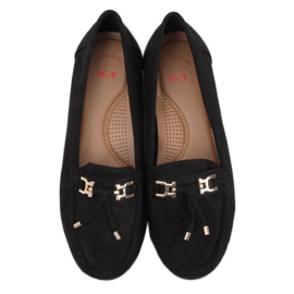 Nero Mocassini da donna con plateau nero H9228 Negro