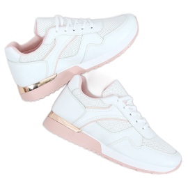 Scarpe sportive bianche VL134P BIANCO/ROSA bianca