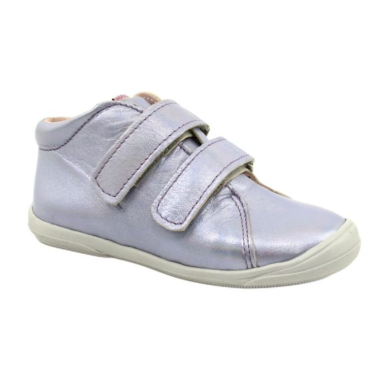 Scarpe in pelle in pelle femminile 1264 Mazurek olografico viola