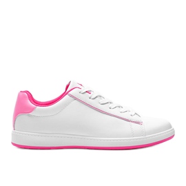 Sneakers bianche da donna Neon Fuxia Carol bianca