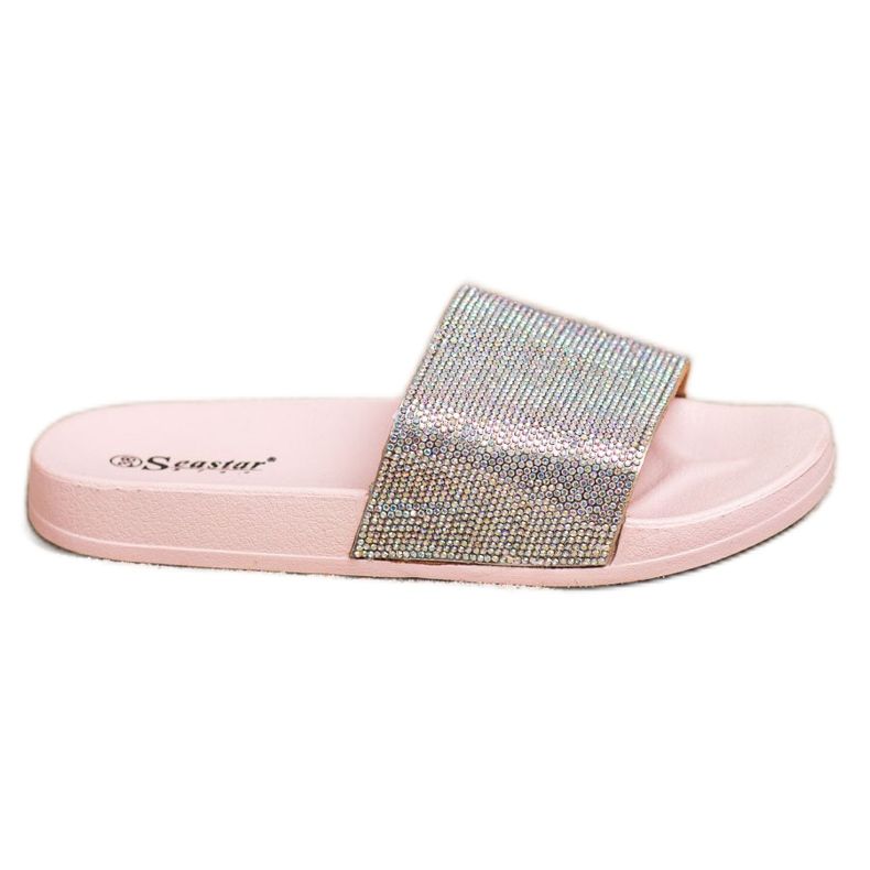 Seastar Pantofole Con Cristalli rosa
