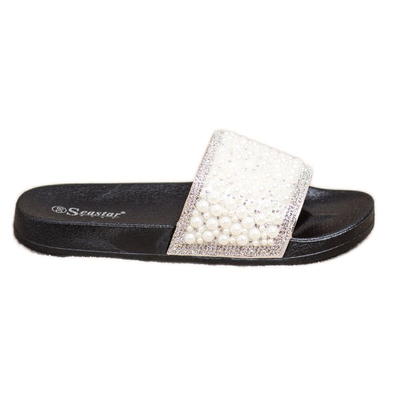 Seastar Pantofole Eleganti Con Perle nero